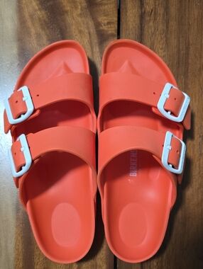 Birkenstock Kids Orange EVA Arizona Two-Strap Sandal